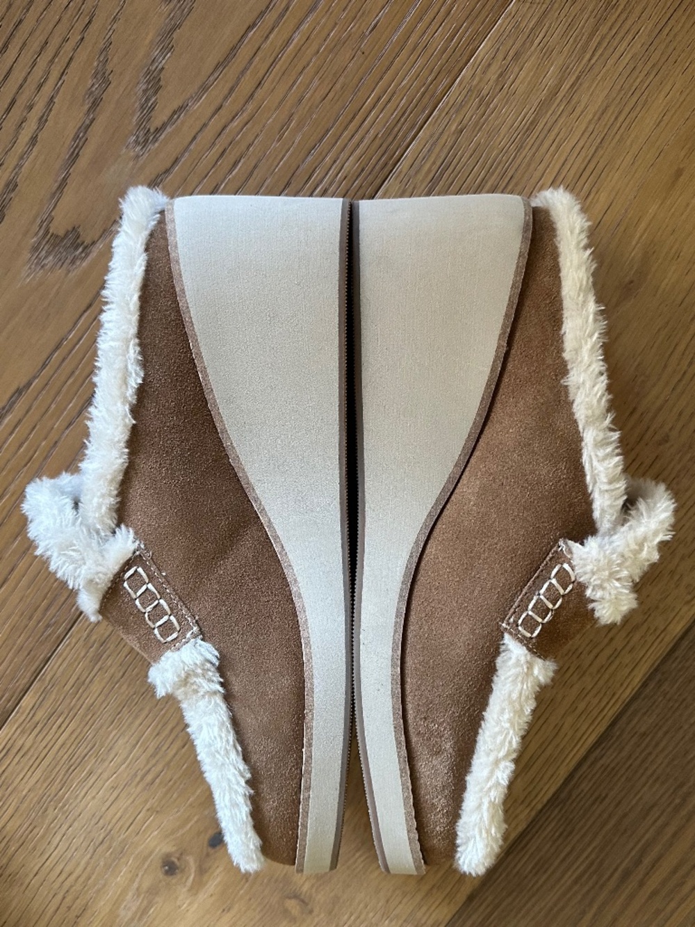 Donald Pliner Jackpot Brown Leather Faux Shearling Mule Size 8 - Picture 10 of 13